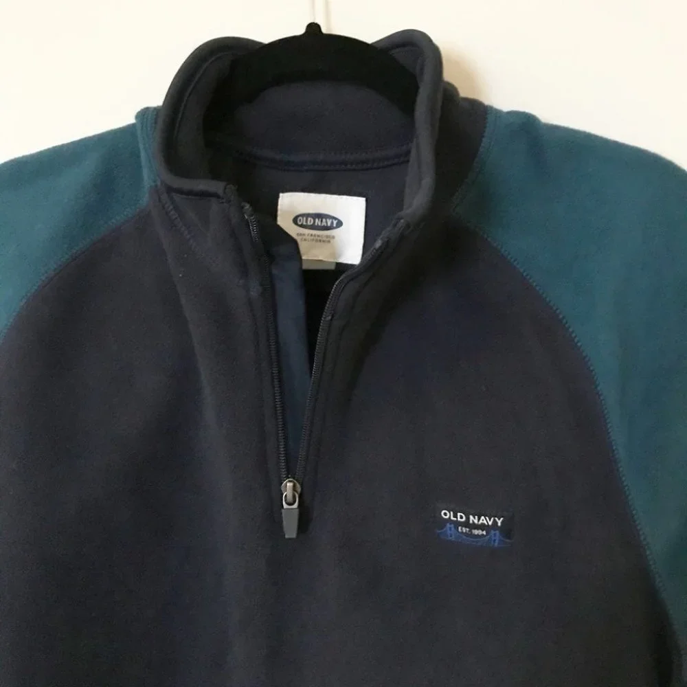 Old Navy Fleece ¼ Zip Pullover Sweater kids boys teens M New